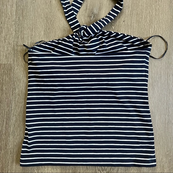 Jones New York Signature Striped Halter Top - Picture 3 of 7
